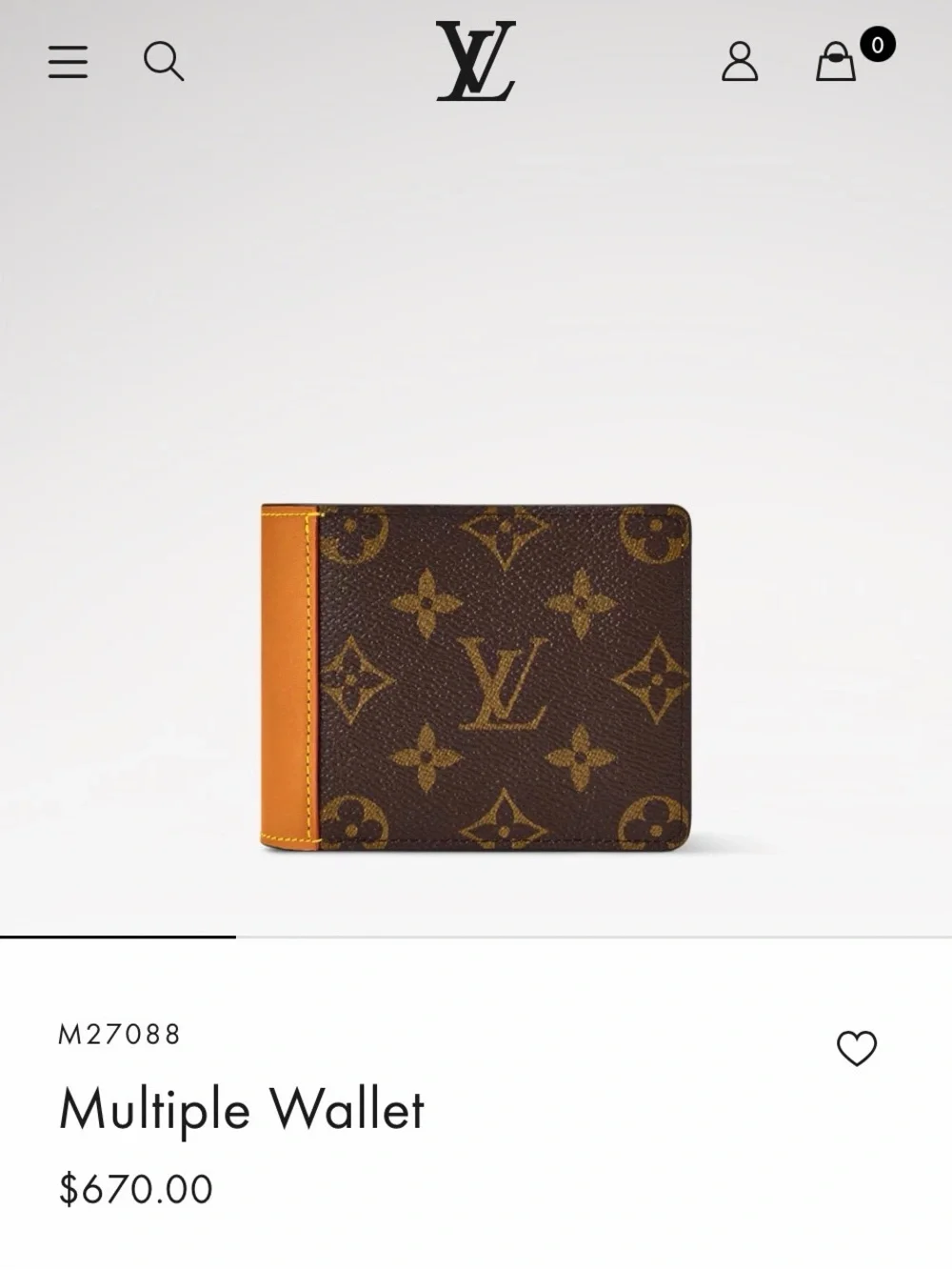Louis Vuitton Monogram Multiple Wallet — Brown and Tan NWOT
